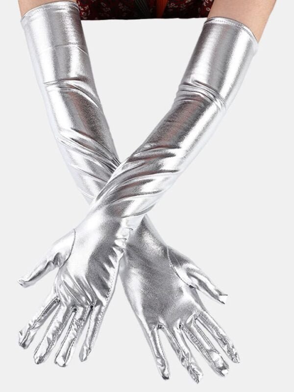 Silver Latex Gloves